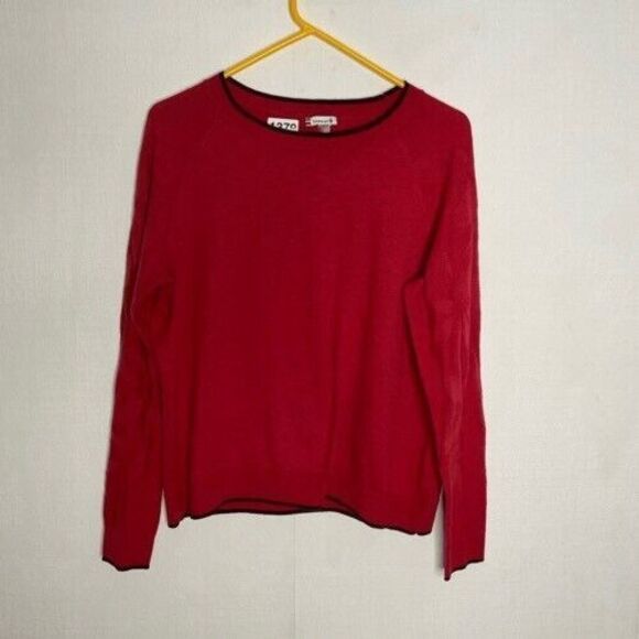 Smartwool Red Textured Long Sleeve CrewNeck Sweater Pullover Women Size L - Picture 8 of 10